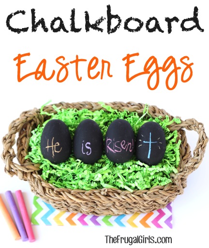 Chalkboard Easter Eggs from TheFrugalGirls.com