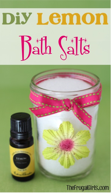 DIY Lemon Bath Salts Recipe! {Home Spa Day} - The Frugal Girls