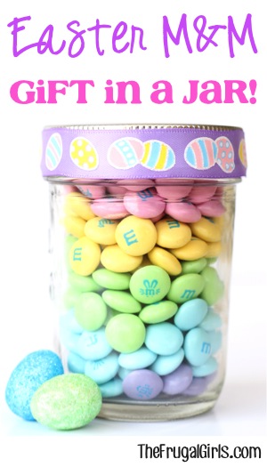 Easter M&M Gift in a Jar from TheFrugalGirls.com