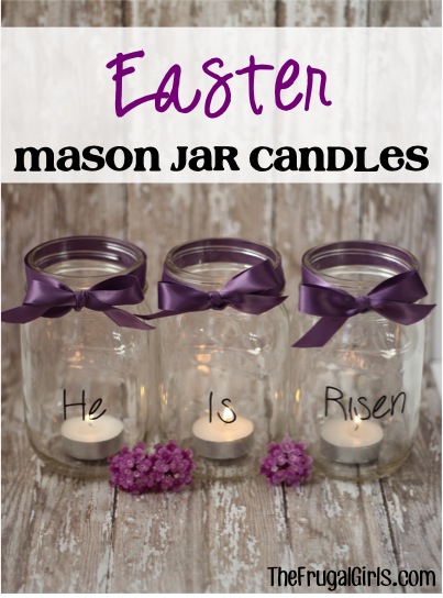 Easter Mason Jar Candles from TheFrugalGirls.com