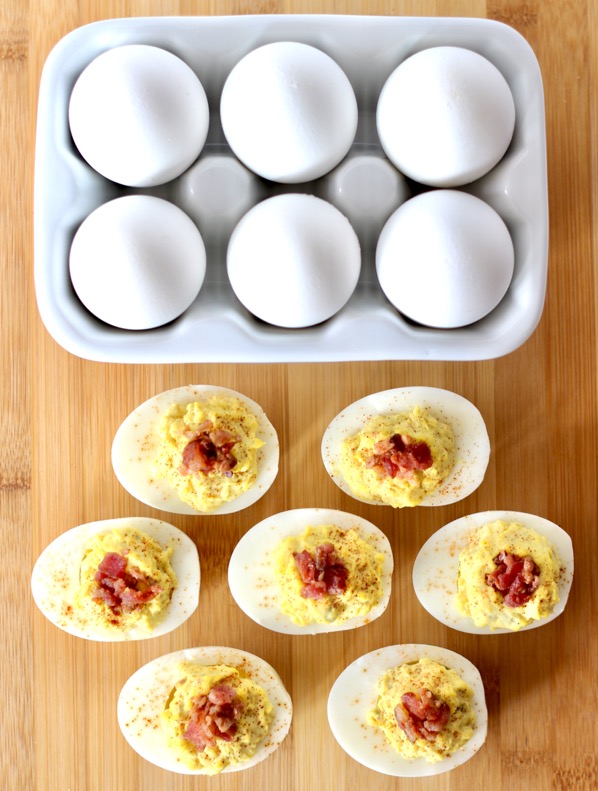 Easy Southern Classic Deviled Egg Recipe with Bacon