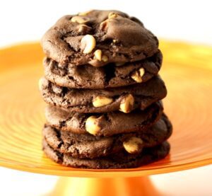 Triple Chocolate Fudge Cake Mix Cookies