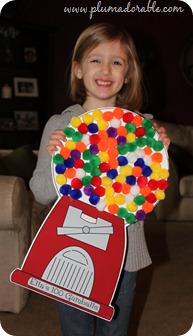 100th Day of School Project - Gumball Machine