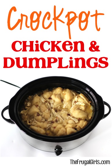 Crockpot Chicken and Dumpling Recipe from TheFrugalGirls.com