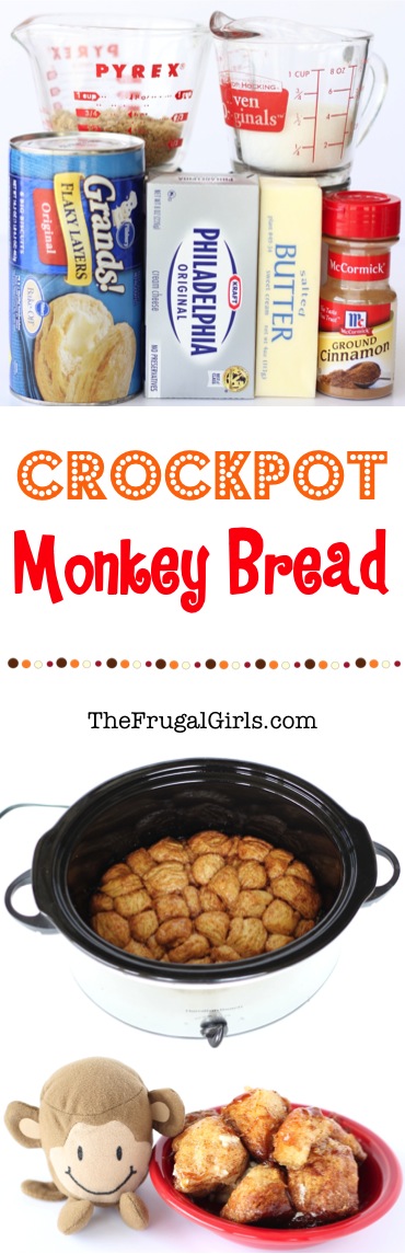 Crockpot Monkey Bread Recipe - at TheFrugalGirls.com