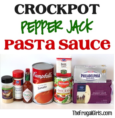 Crockpot Pepper Jack Pasta Sauce Recipe at TheFrugalGirls.com