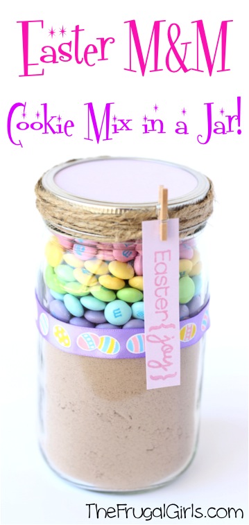 Easter M&M Cookie Mix in a Jar! - The Frugal Girls