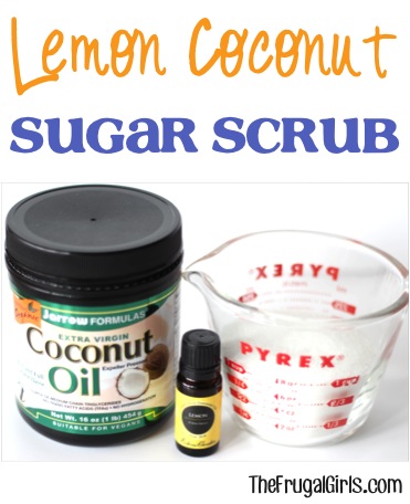 Lemon Coconut Sugar Scrub Tutorial from TheFrugalGirls.com