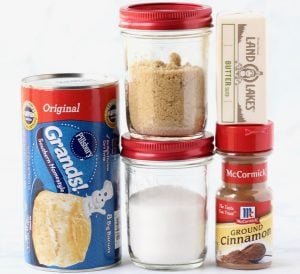 Ingredients including butter, cinnamon, and brown sugar.