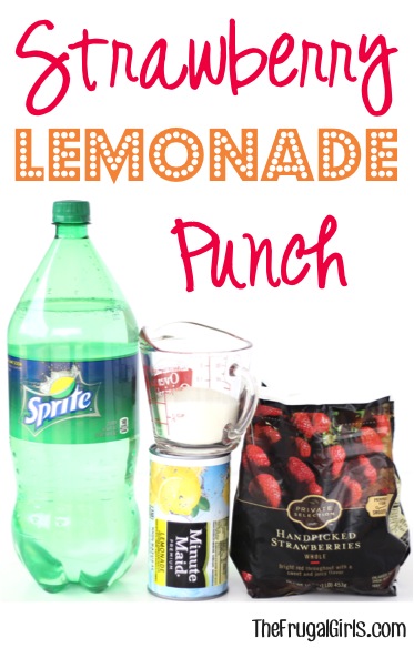 Strawberry Lemonade Punch Recipe - from TheFrugalGirls.com