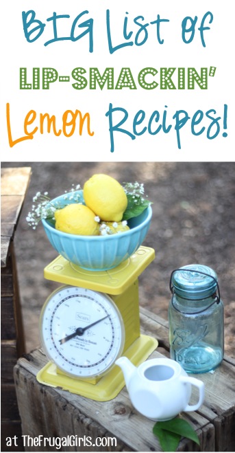 BIG List of Lip-Smackin' Best Lemon Recipes at TheFrugalGirls.com