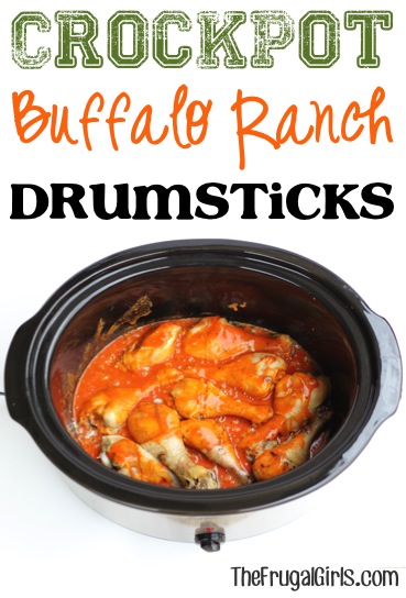 Crockpot Buffalo Ranch Chicken Drumsticks Recipe at TheFrugalGirls.com