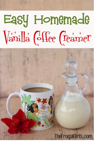 Easy Homemade Vanilla Coffee Creamer Recipe - from TheFrugalGirls.com