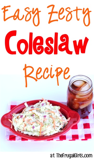 Easy Zesty Coleslaw Recipe at TheFrugalGirls.com