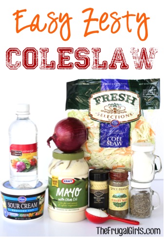 Easy Zesty Coleslaw Recipe - from TheFrugalGirls.com