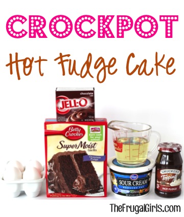 Slow Cooker Hot Fudge Cake Recipe at TheFrugalGirls.com