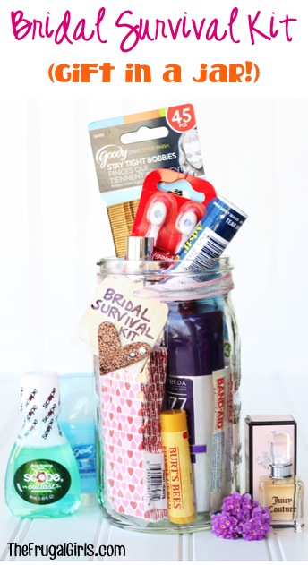 Bridal Survival Kit in a Jar! {Fun Gift