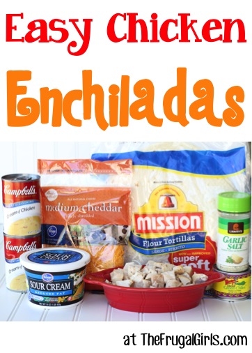 Easy Chicken Enchiladas Recipe! {with Sour Cream} - The Frugal Girls