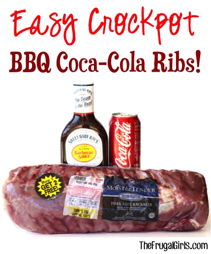 Easy Crockpot BBQ Coca-Cola Ribs Recipe from TheFrugalGirls.com