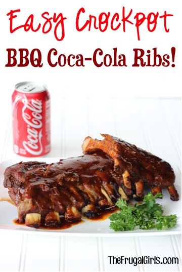 Easy Crockpot Barbecue Coke Ribs Recipe from TheFrugalGirls.com