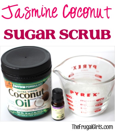 Jasmine Coconut Sugar Scrub Tutorial from TheFrugalGirls.com