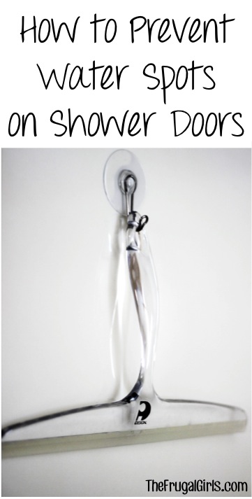 Prevent Water Spots on Shower Doors - Tip at TheFrugalGirls.com