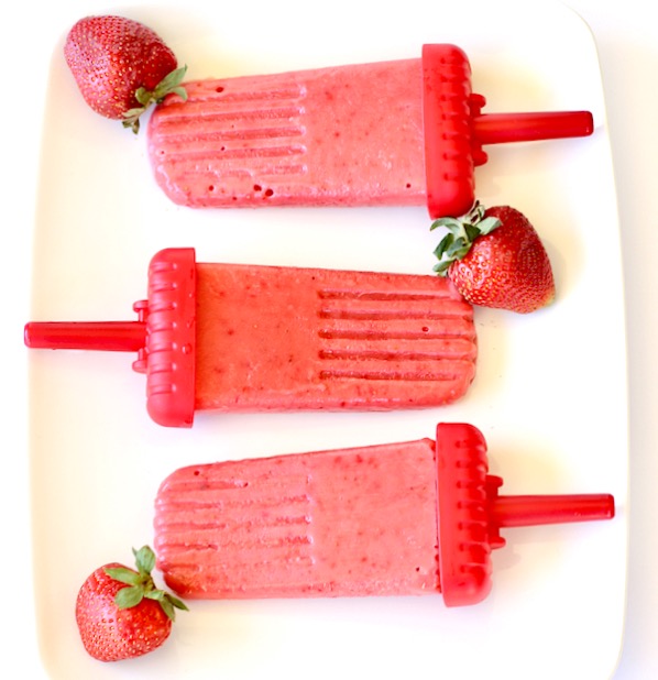Strawberry Frozen Yogurt Popsicles Recipe