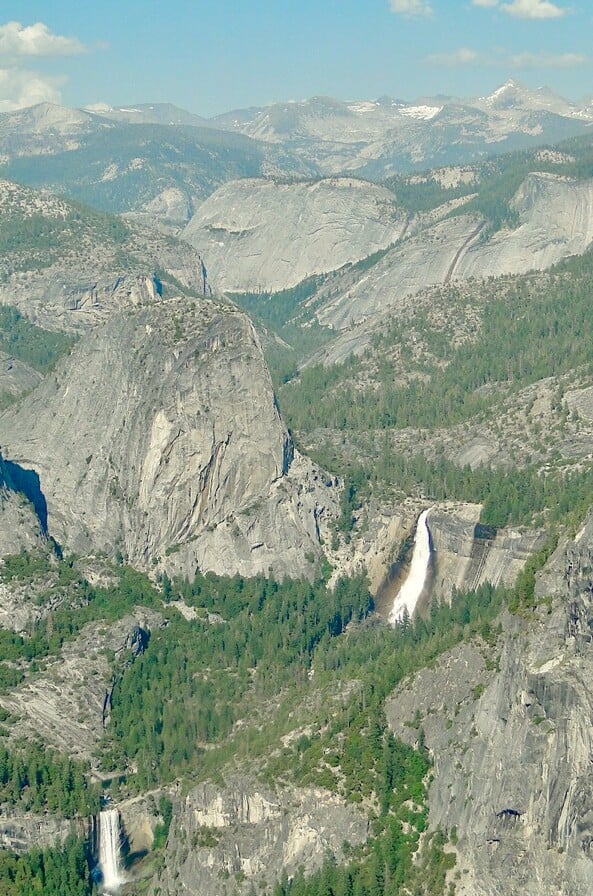 View of several mountains and valleys.