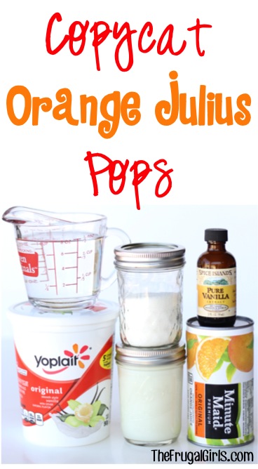Copycat Orange Julius Pops Recipe at TheFrugalGirls.com