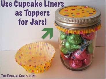 Cute Cupcake Liners as Jar Toppers! | The Frugal Girls | Bloglovin’