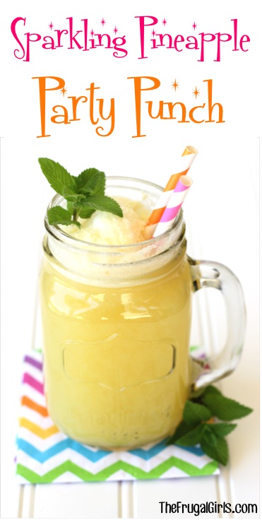 Pineapple Party Punch Recipe from TheFrugalGirls.com