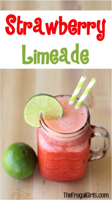 Strawberry Limeade Recipe from TheFrugalGirls.com
