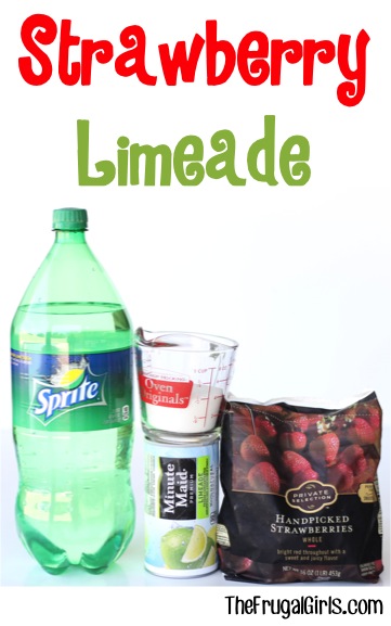 Strawberry Limeade Recipe - from TheFrugalGirls.com