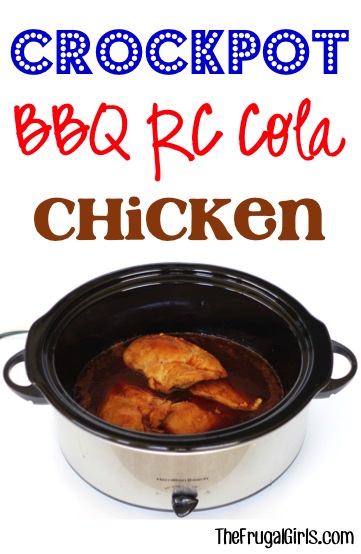 Crockpot BBQ RC Cola Chicken Recipe at TheFrugalGirls.com