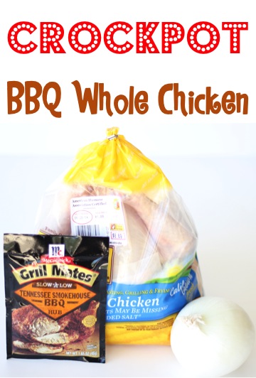 Crockpot Barbecue Whole Chicken Recipe from TheFrugalGirls.com