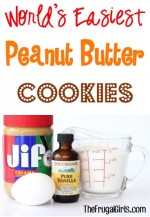Easy Peanut Butter Cookies Recipe! {4 ingredients!} - The Frugal Girls