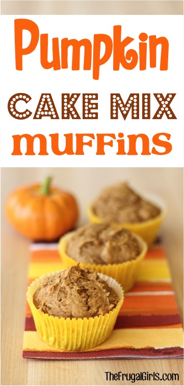Pumpkin Cake Mix Muffins Recipe from TheFrugalGirls.com