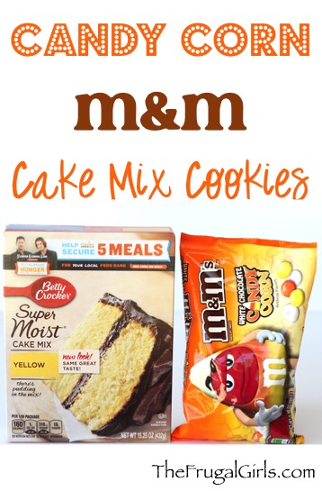 Candy Corn MM Cake Mix Cookies