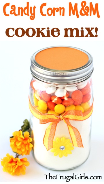 Candy Corn MM Cookie Mix in a Jar