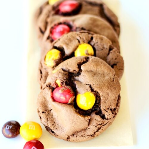 Chocolate Peanut Butter M&M Cake Mix Cookie Recipe