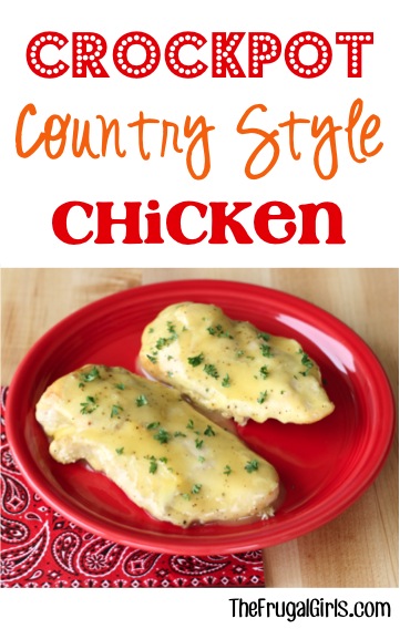 Crockpot Country Style Chicken Recipe at TheFrugalGirls.com