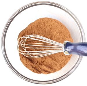 Whisk in a bowl of dry ingredients.
