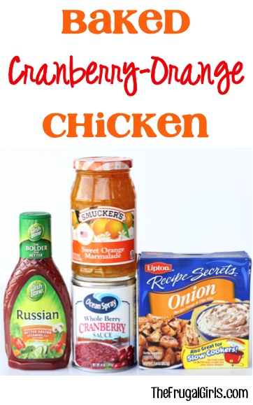 Baked Cranberry Orange Chicken Recipe! {5 Ingredients} - The Frugal Girls