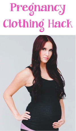 Best Pregnancy Clothing Hack at TheFrugalGirls.com