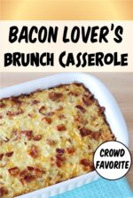 Bacon Egg Breakfast Casserole in 9x13 baking dish.