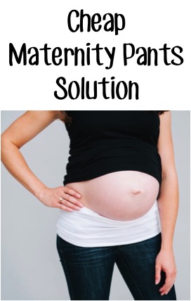 Cheap Maternity Pants Solution at TheFrugalGirls.com