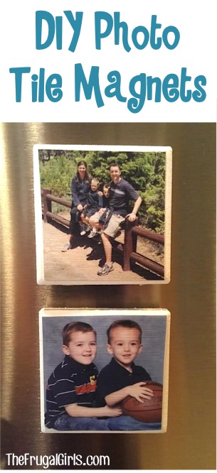 DIY Photo Tile Magnets from TheFrugalGirls.com