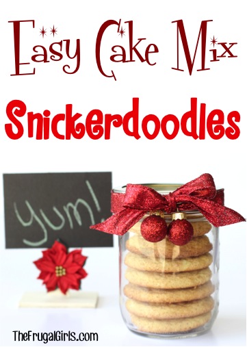 Easy Cake Mix Cookie Snickerdoodle Recipe from TheFrugalGirls.com