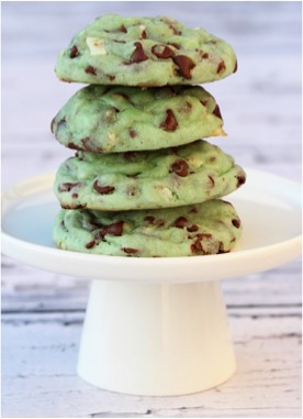 Mint Chocolate Chip Cookies Recipe! (Easy) at TheFrugalGirls.com