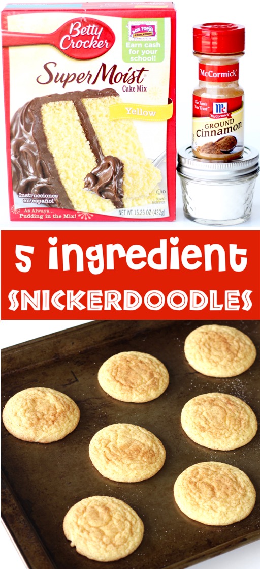 Snickerdoodle Cookies Recipe Easy Soft Cake Mix Snickerdoodle Recipe